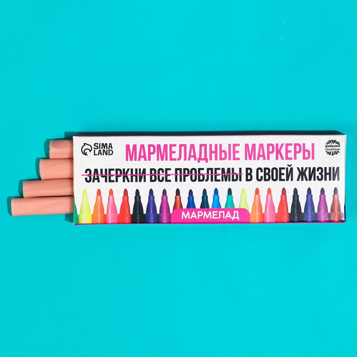 

Мармеладные палочки «Маркеры», вкус: бабл-гам, 4 шт., 45 г.