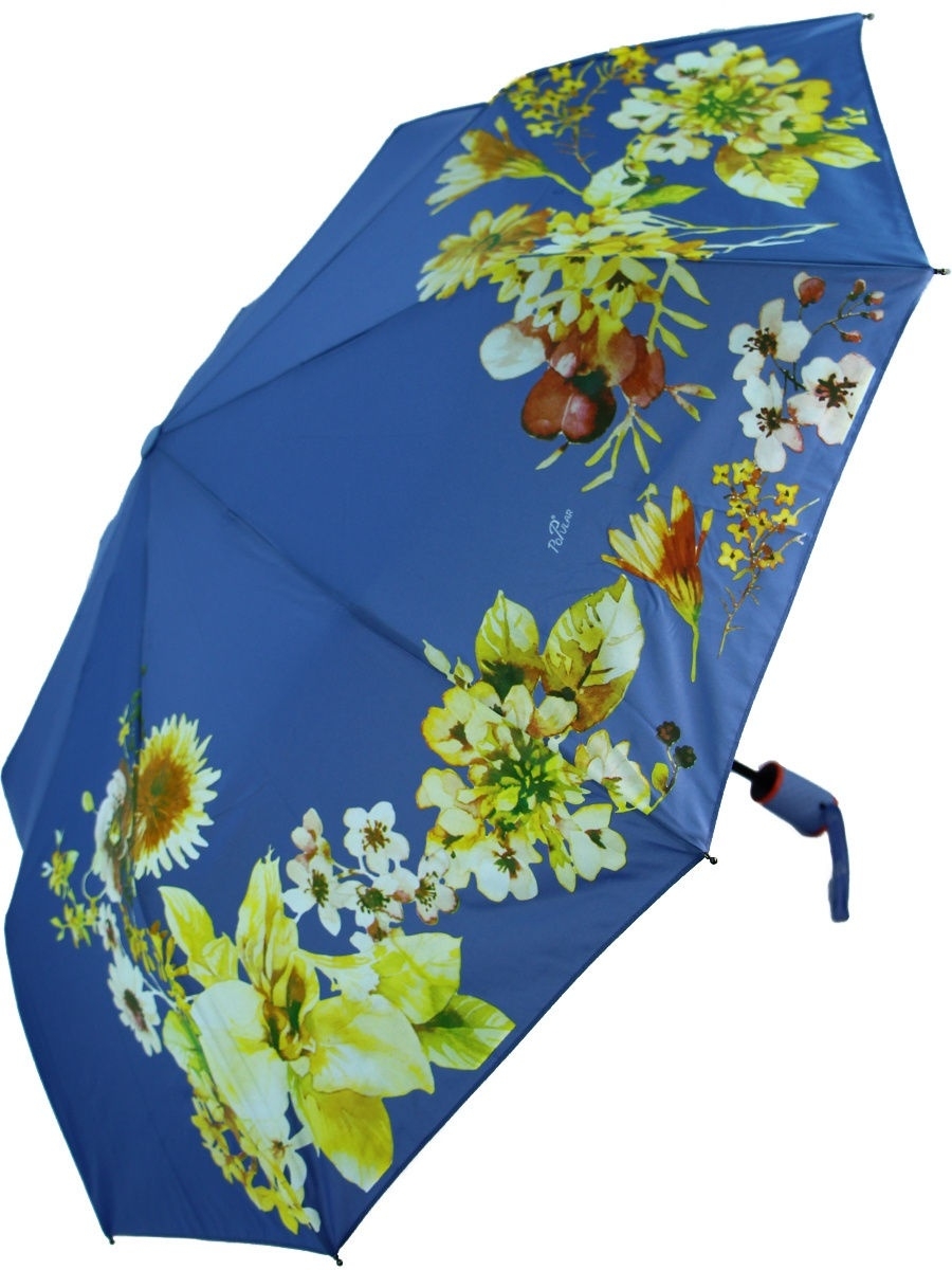 

Зонт складной женский полуавтоматический Popular Umbrella 2114 голубой, 2114