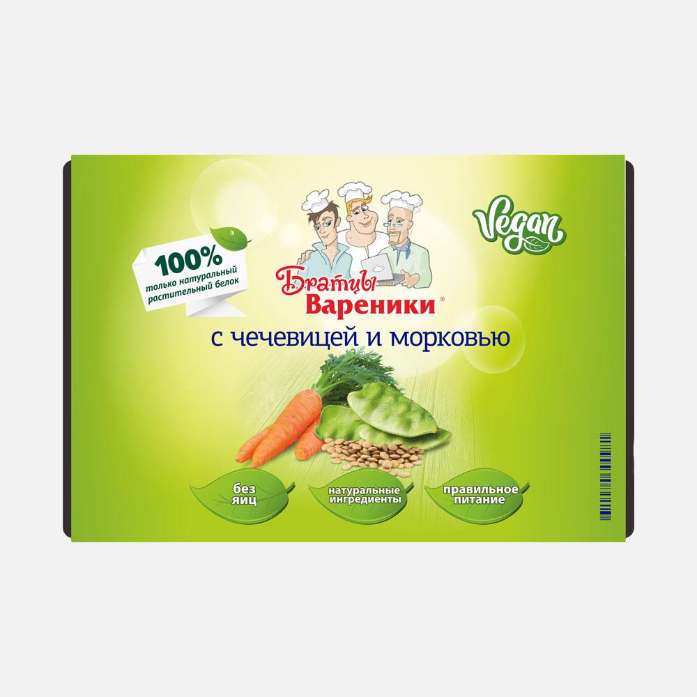 

Вареники Братцы Вареники Vegan с чечевицей и морковью, 450 г