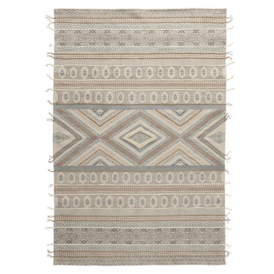 

Ковер из хлопка, шерсти и джута с геометрическим орнаментом из коллекции Ethnic