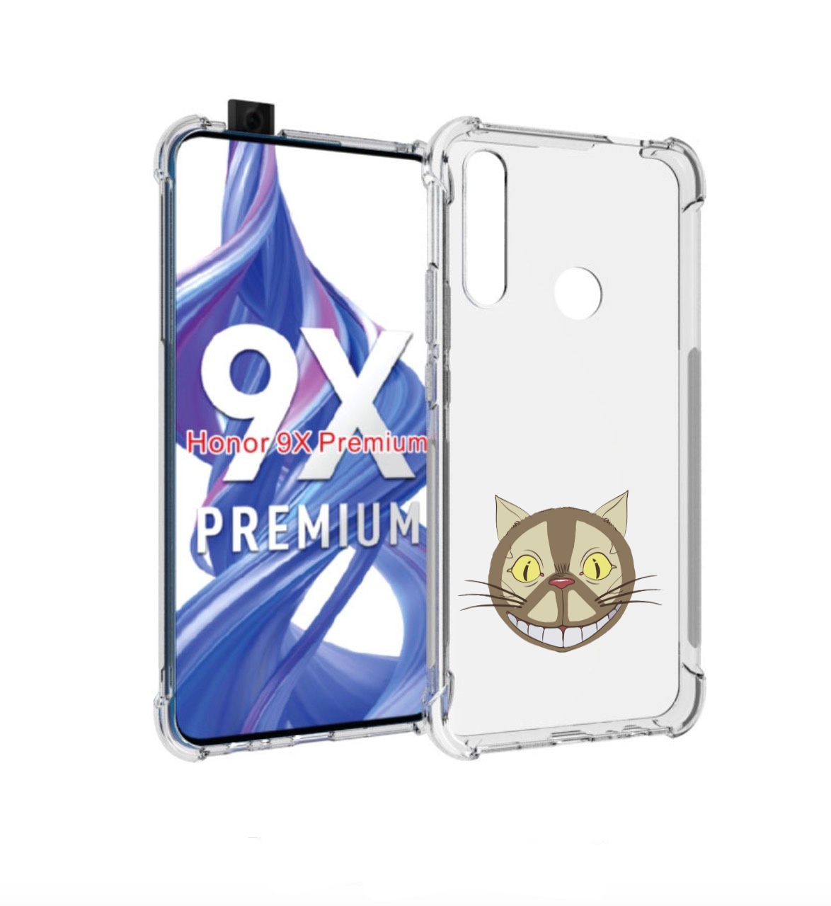 

Чехол бампер MyPads Чеширский кот для Honor 9X (STK-LX1)/Huawei, Прозрачный, Tocco