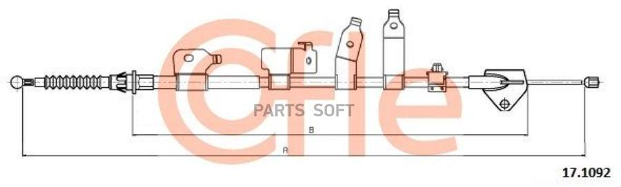 

Трос стояночного тормоза прав заднtoyota auris 1.4-1.6-2.0ds 06-