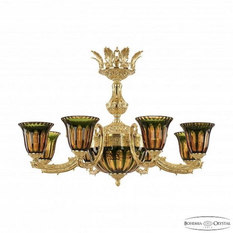 

Подвесная люстра Bohemia 7121 71212P/8/210 G P2 U Amber-Green/H-1H Y8
