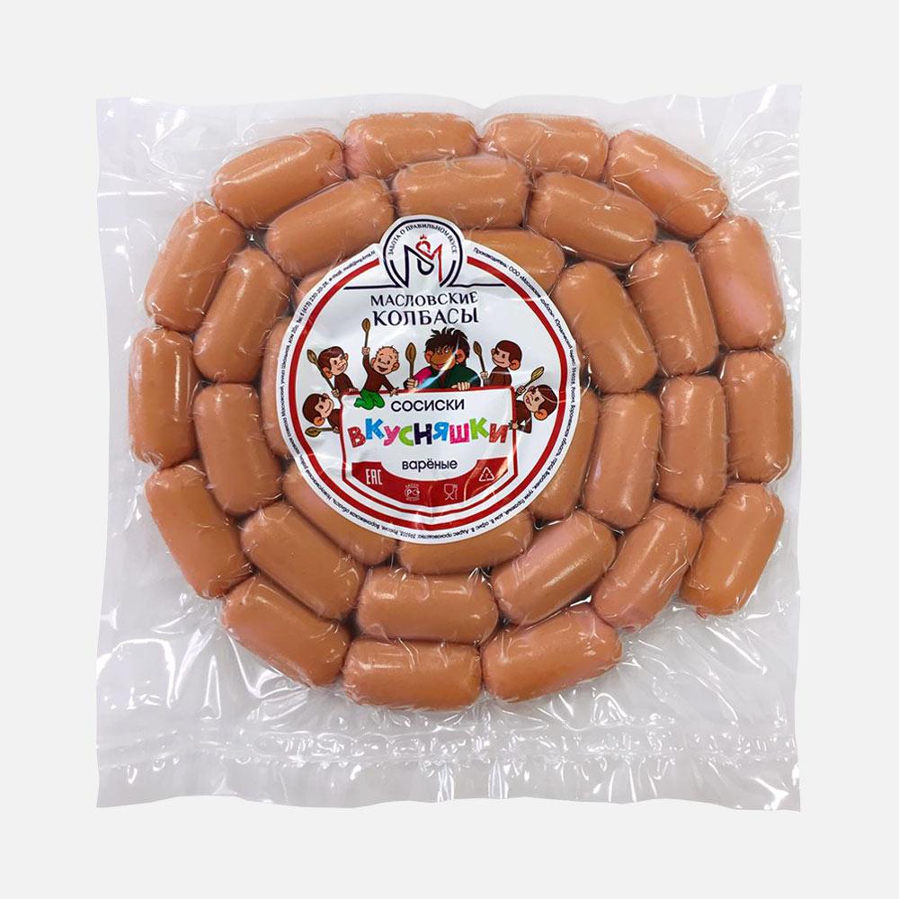 

Сосиски Масловские колбасы Вкусняшки, вареные, 450-500 г