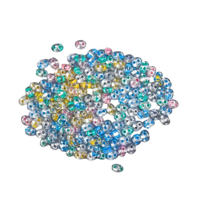 

Бисер Gamma Чехия 2.5 x 5 мм 25 г 1-й сорт №24 разноцветный/с цв.центром
