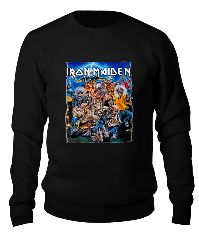 

Свитшот унисекс Printio Iron maiden band черный L, Iron maiden band