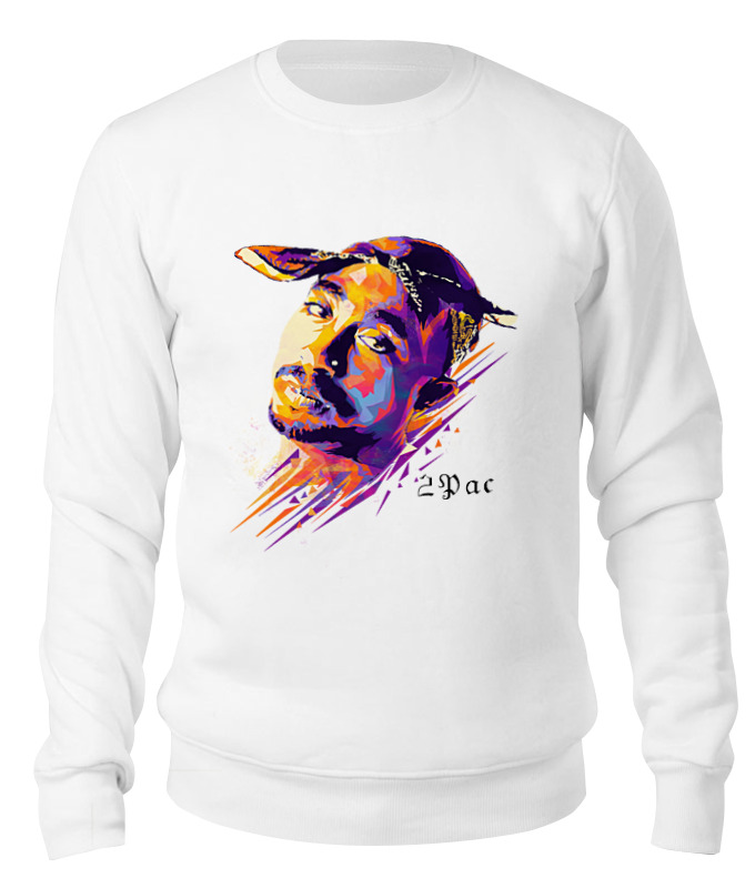 

Свитшот унисекс Printio 2pac белый L, 2pac
