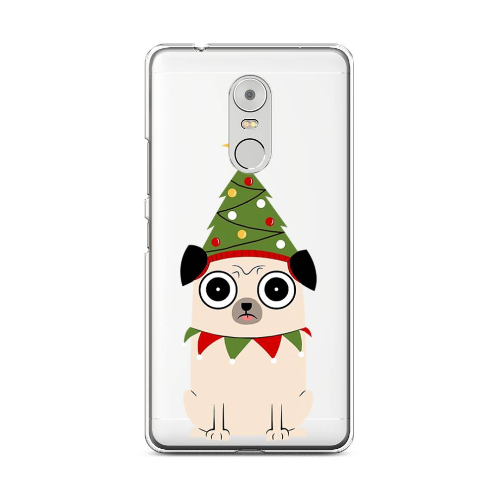 

Чехол на Lenovo K6 Note "Собачка с ёлочкой", Бежевый;красный;зеленый, 112250-1