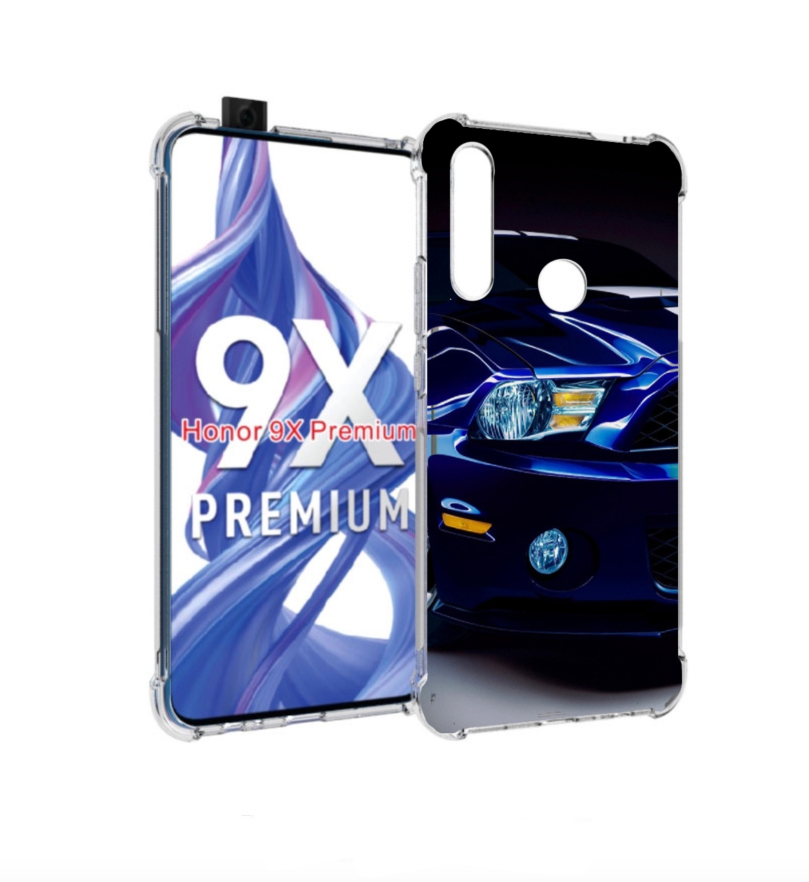 

Чехол бампер MyPads Синяя-машина для Honor 9X (STK-LX1)/Huawei H, Прозрачный, Tocco