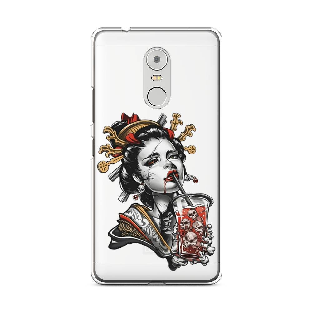 

Чехол на Lenovo K6 Note "Опасная гейша", Красный;черный;серый, 112250-4