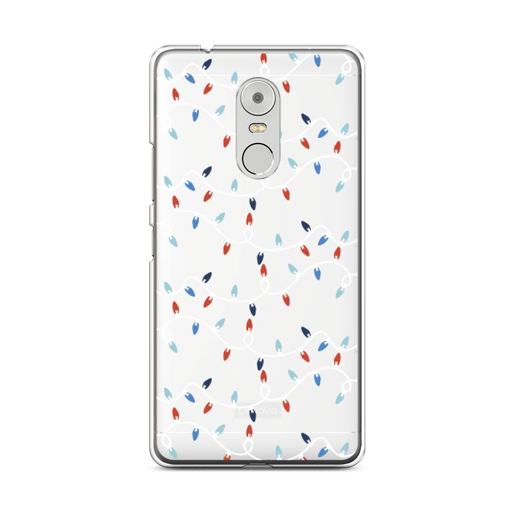 

Чехол на Lenovo K6 Note "Разноцветная гирлянда", Белый;красный;синий, 112250-5