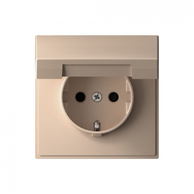 

Розетка 2К+З 16А IP20 250В с заземлением со шторками с крышкой Systeme Electric GAL001246, Бежевый
