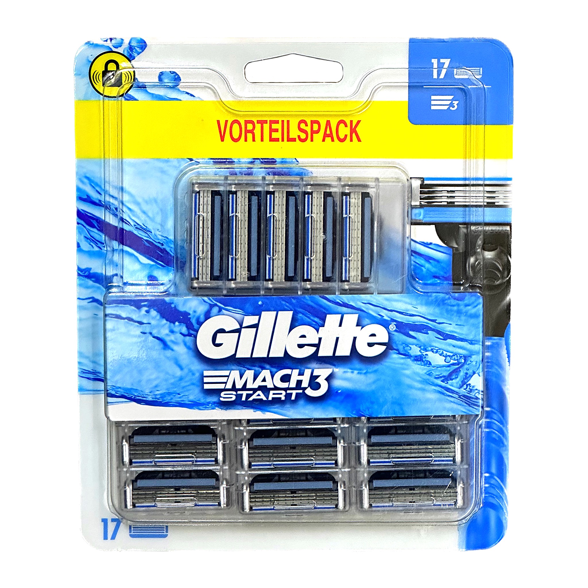 Сменные кассеты, лезвия Gillette Mach3 Start, 17 шт.