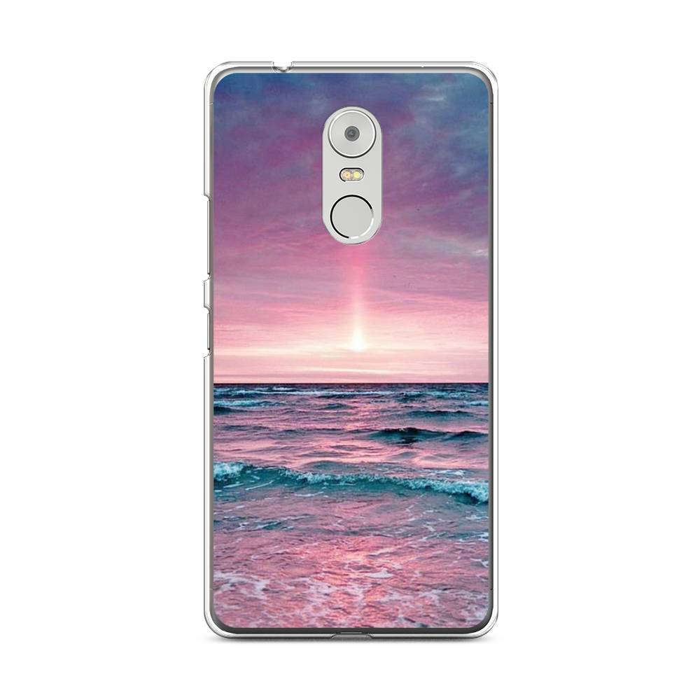 

Чехол на Lenovo K6 Note "Восход 3", Розовый;голубой, 112250-2