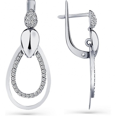 

Серьги из белого золота с 78 фианитами Master Brilliant 002-0422-0001-031, 002-0422-0001-031
