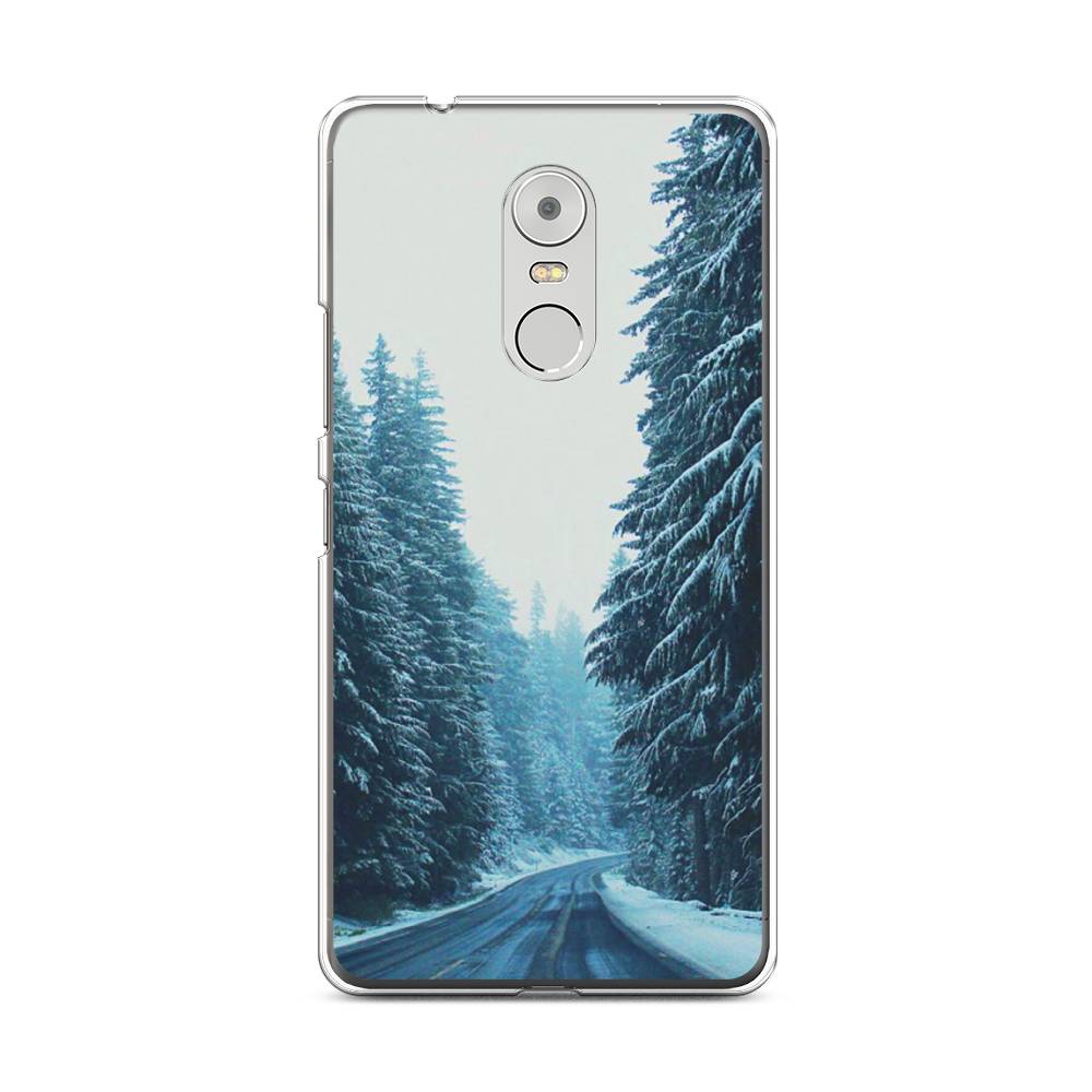 

Чехол на Lenovo K6 Note "Зима 9", Бежевый;голубой;черный, 112250-2
