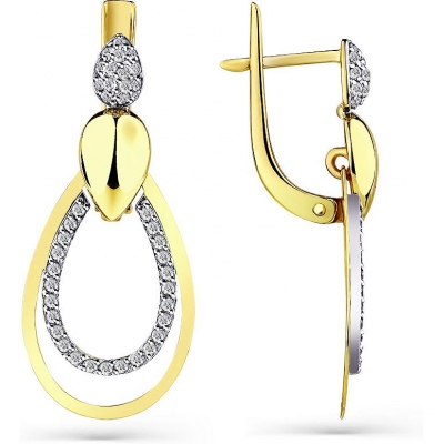 

Серьги из комбинированного золота с 78 фианитами Master Brilliant 002-0422-0001-051, 002-0422-0001-051