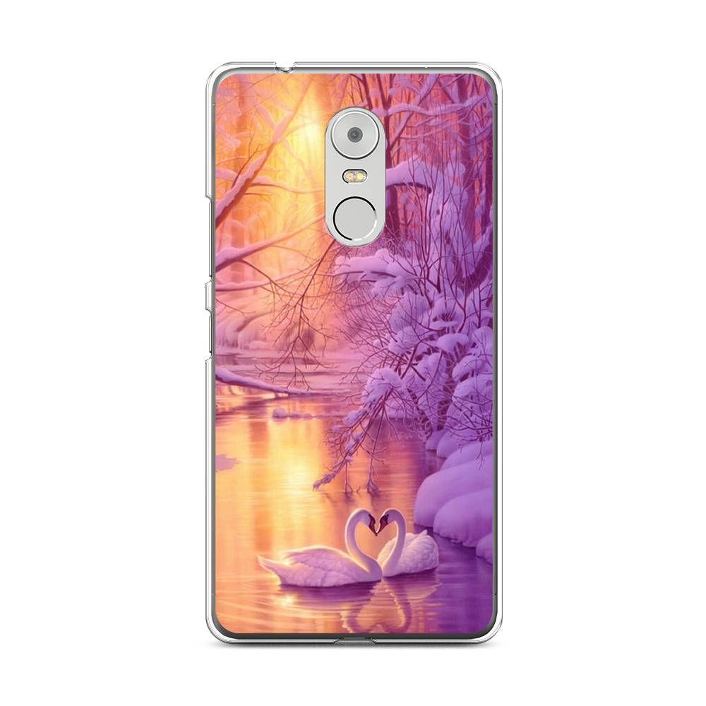 

Чехол на Lenovo K6 Note "Зима 1", Фиолетовый;желтый, 112250-2