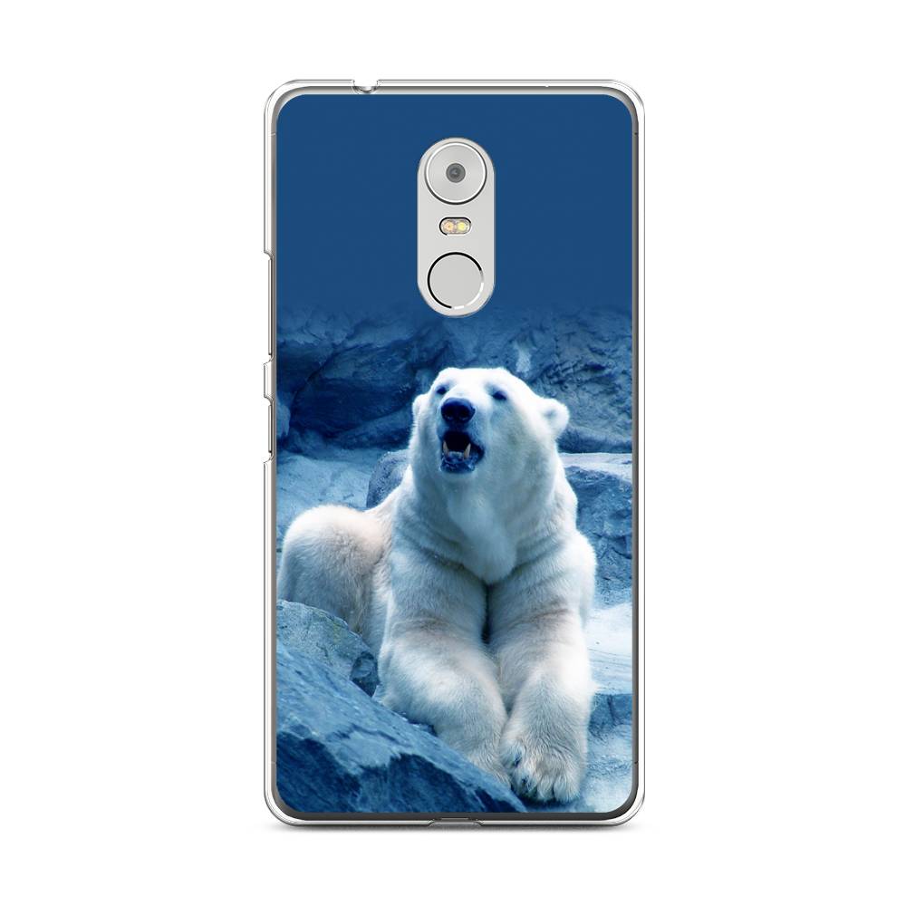 

Чехол на Lenovo K6 Note "Белый медведь", Голубой;белый, 112250-1