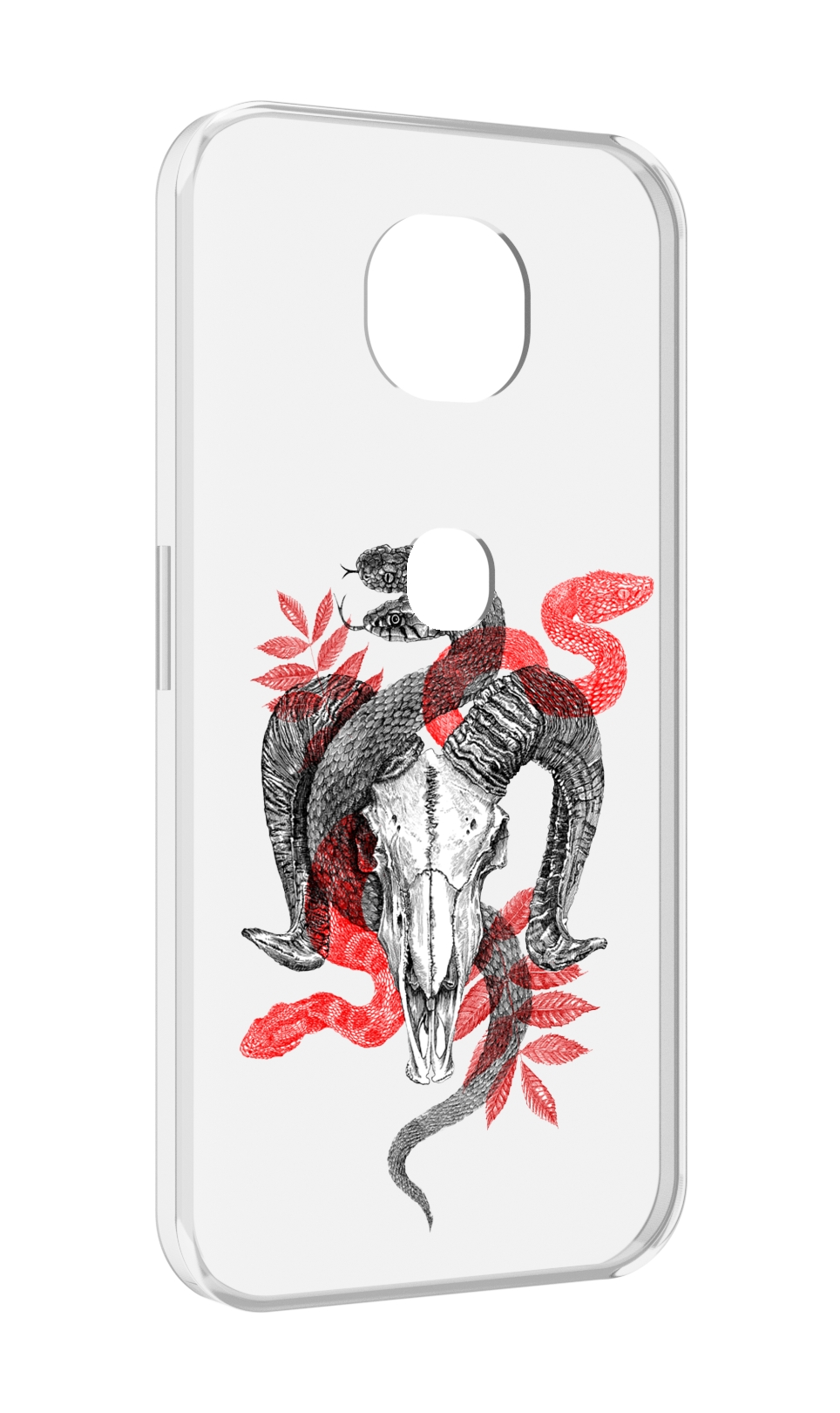 

Чехол MyPads змея в черепе рисунок для Motorola Moto G5S (XT1799-2), Прозрачный, Tocco