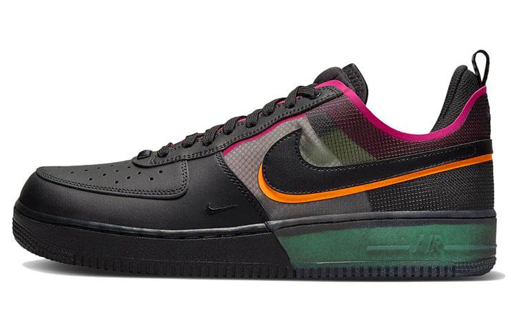 

Кеды унисекс Nike Air Force 1 Low React Black Neon черные 40.5 EU, Черный, Air Force 1 Low React Black Neon