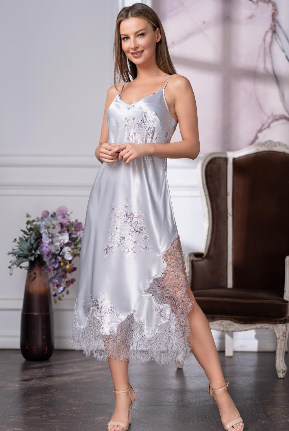 

Ночная сорочка женская Mia-Amore 3578 серая XXL, 3578