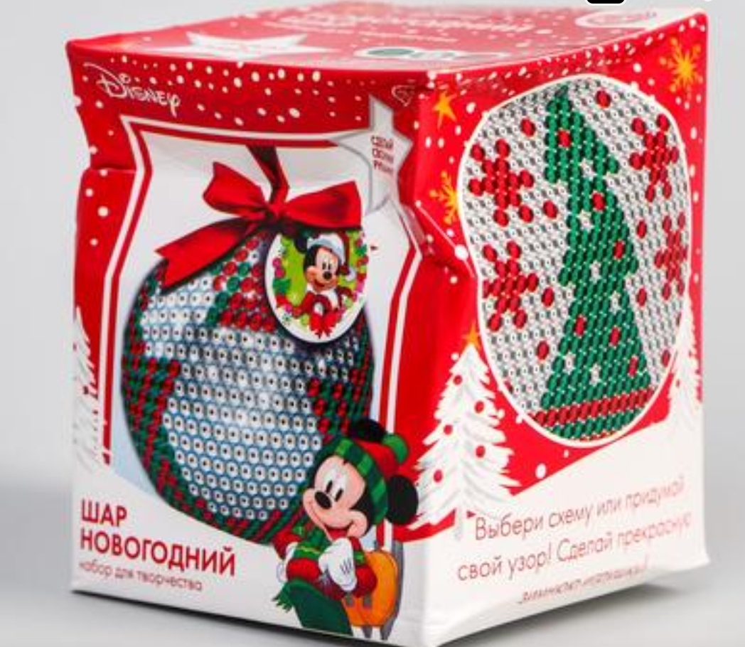 

Набор для творчества "Новогодний шар Микки Маус" с пайетками