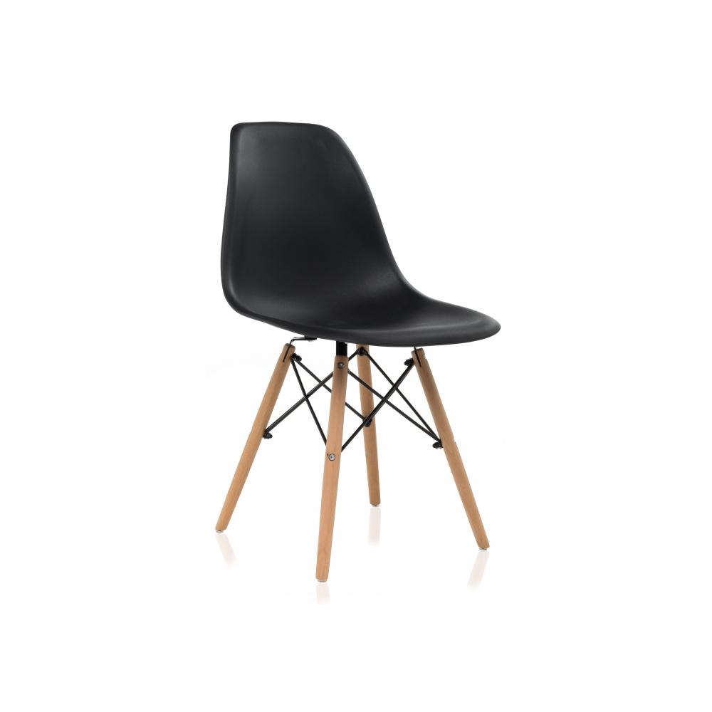 фото Кухонный стул woodville eames pc-015 черный/бук, массив бука/пластик, 1826