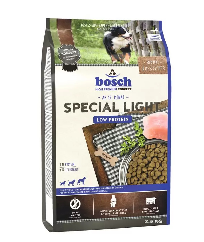 Сухой корм для собак Bosch Special Light, с пониженным содержанием белка, 2,5кг