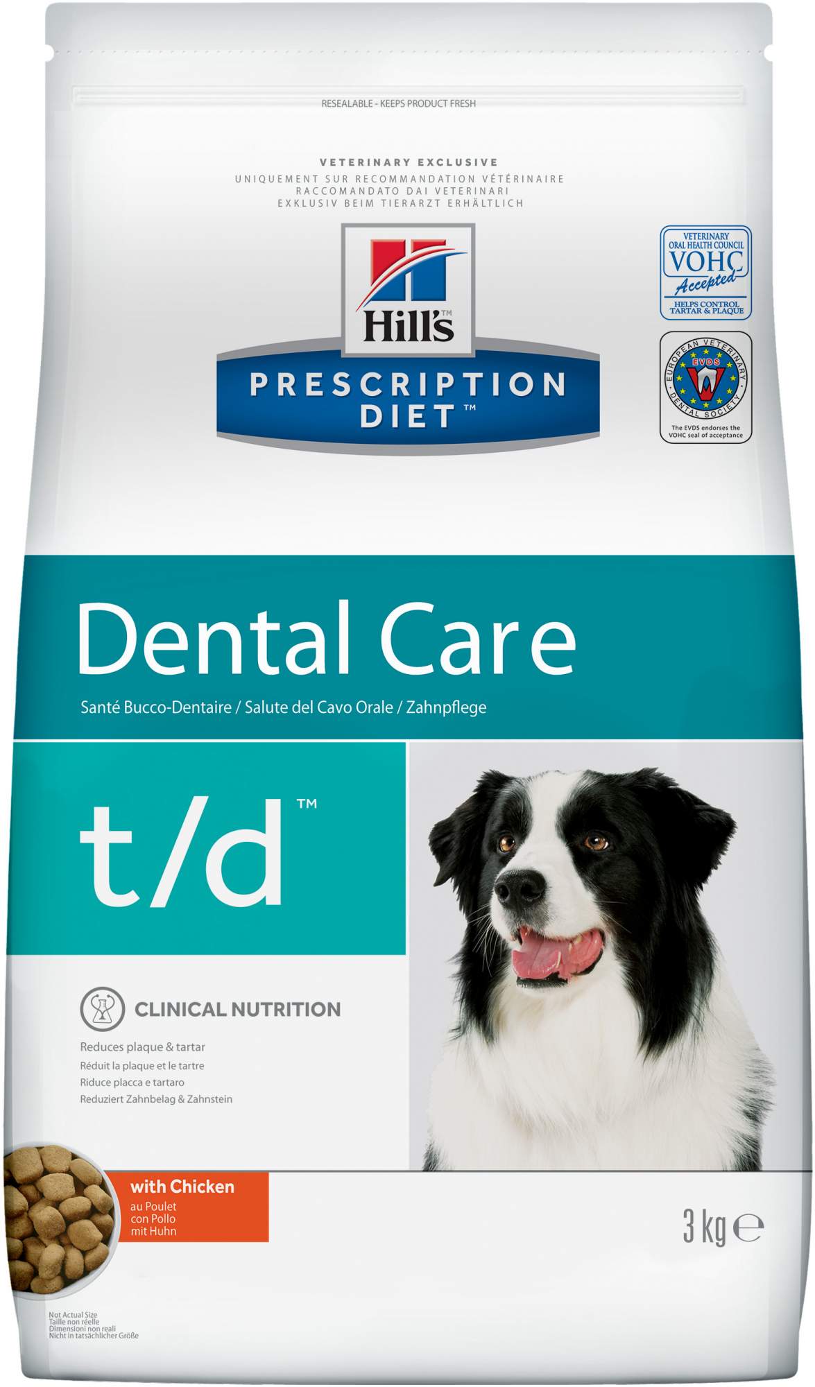 фото Сухой корм для собак hill's prescription diet dental care t/d, курица, 3кг