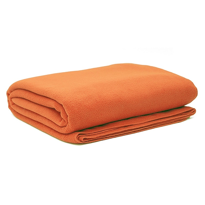 фото Плед флис, 130х150 см, оранжевый комус