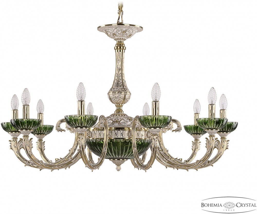 

Подвесная люстра Florence 71109P/10/300 GW P Clear-Green/H-1K
