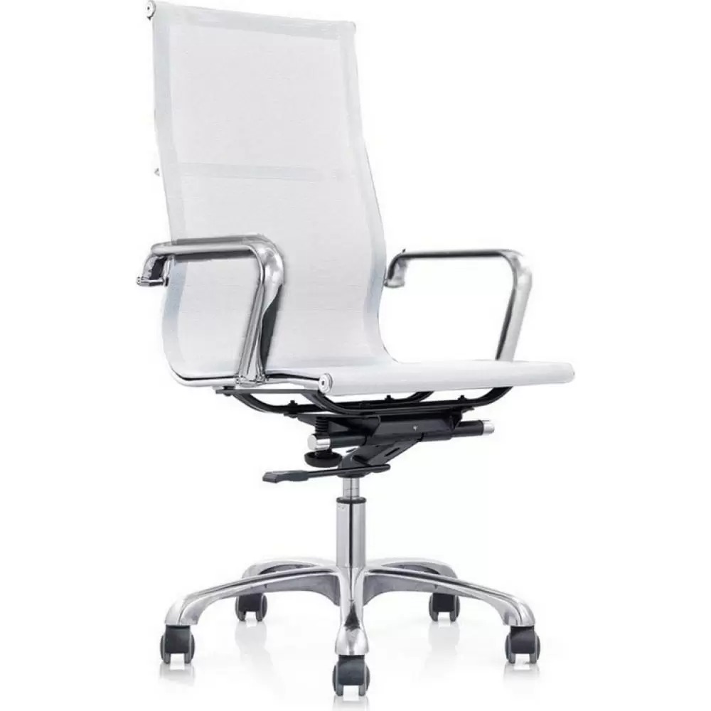 Easy Chair Кресло BNJlРуководителя EChair-702 T net сетка белая, хром 298404