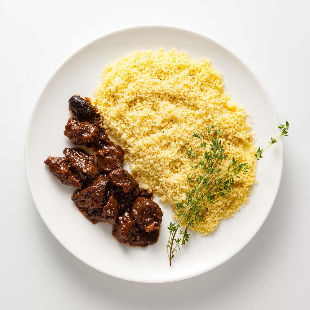 

Говядина Фабрика Домодедово по-алжирски, с кус-кусом, 250 г