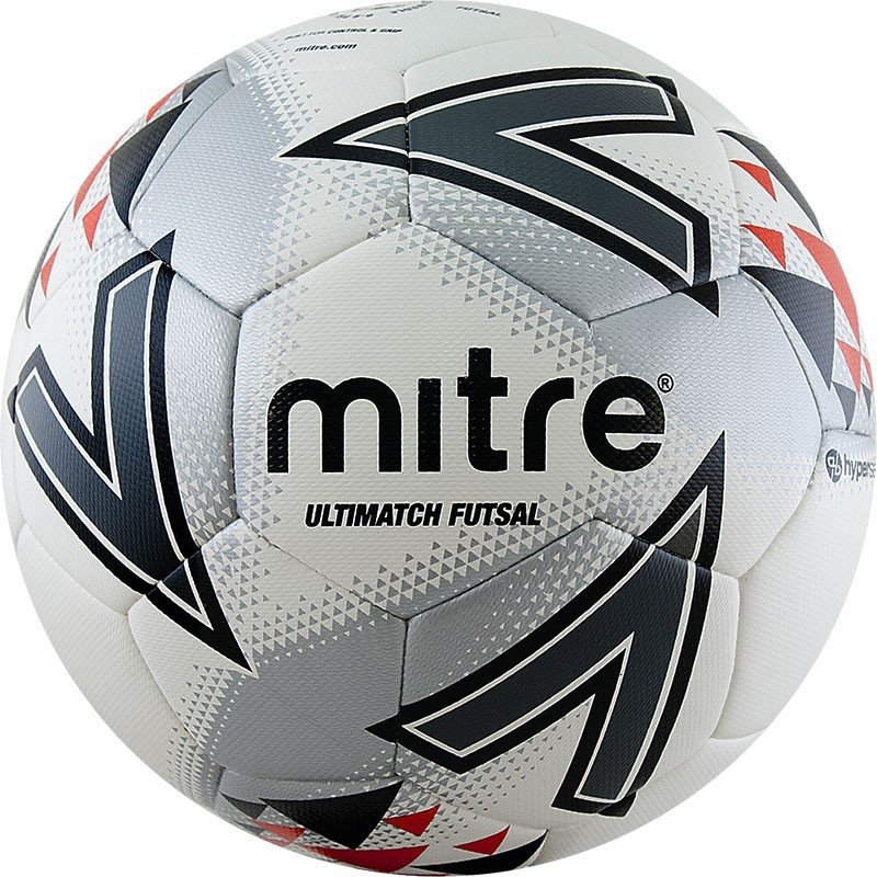 фото Мяч футзал. mitre futsal ultimatch a0027wg7, р.4, гл. 30 пан, гибридн.сш, бел-серо-красн