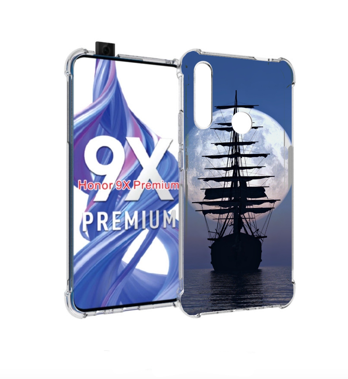 

Чехол бампер MyPads Парус-в-море для Honor 9X (STK-LX1)/Huawei H, Прозрачный, Tocco
