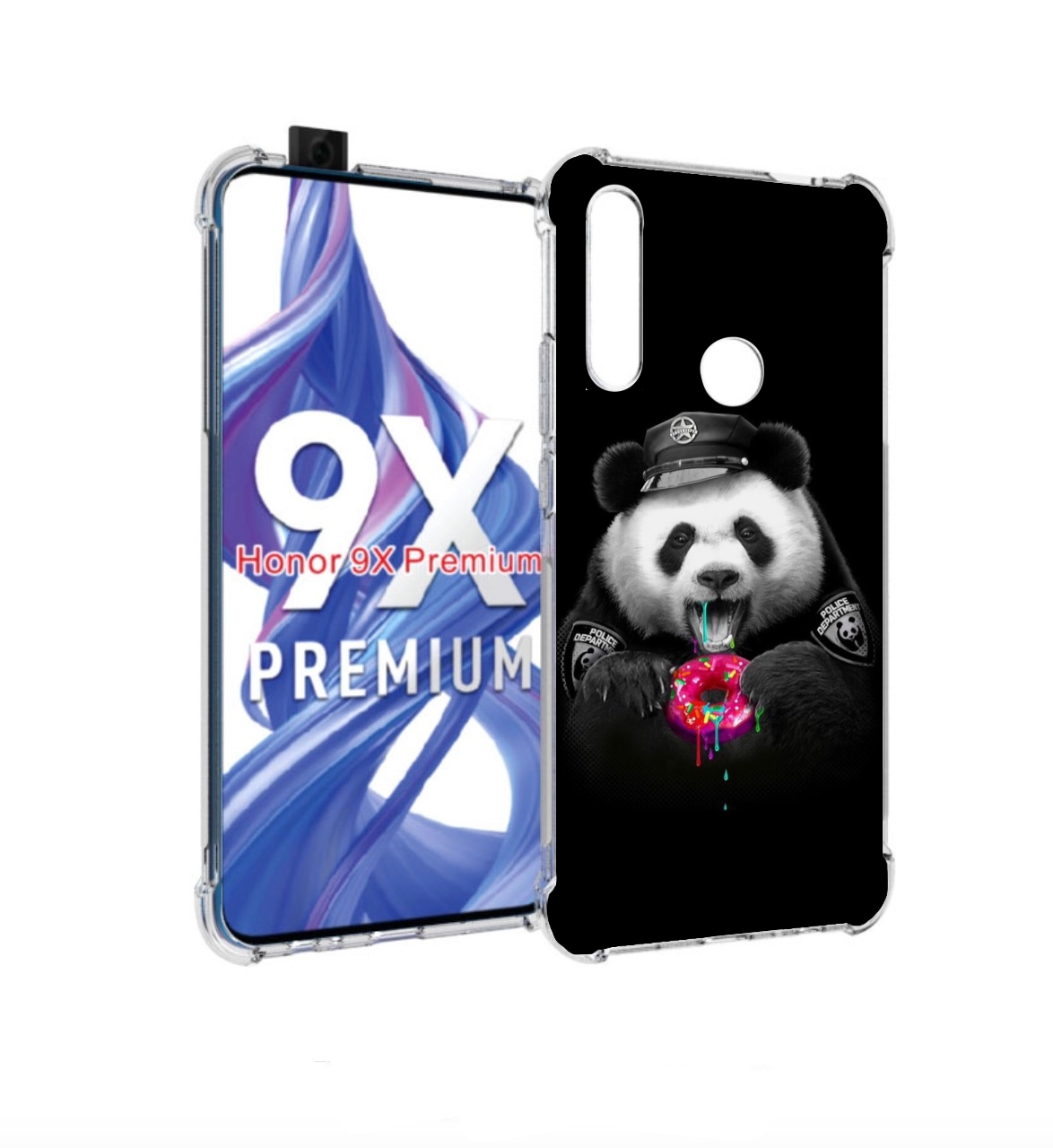 

Чехол бампер MyPads Панда-с-пончиком для Honor 9X (STK-LX1)/Huaw, Прозрачный, Tocco