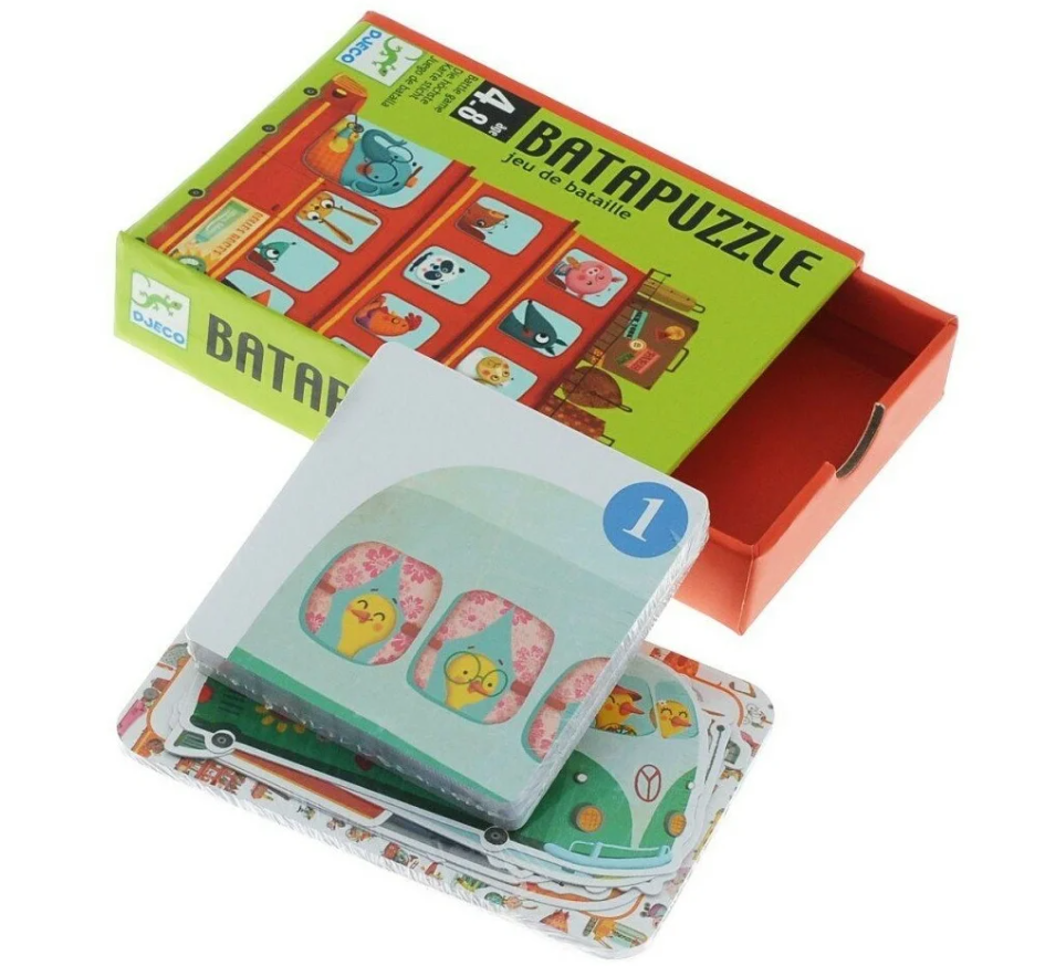 Детская настольная карточная игра Djeco Бата-пазл
