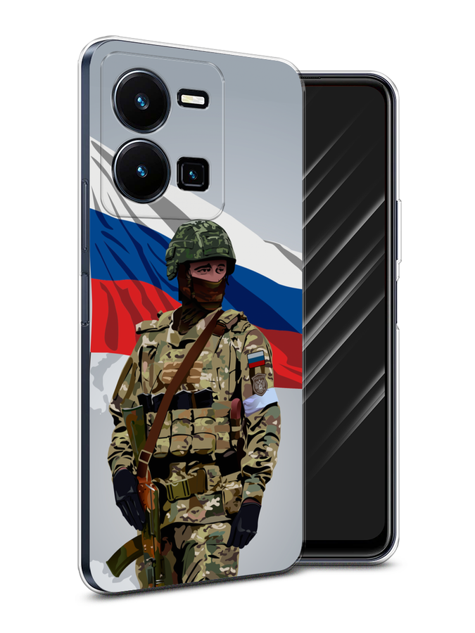 

Чехол Awog на Vivo Y35 4G "Солдат с флагом", Белый;синий;красный;зеленый, 267250-1
