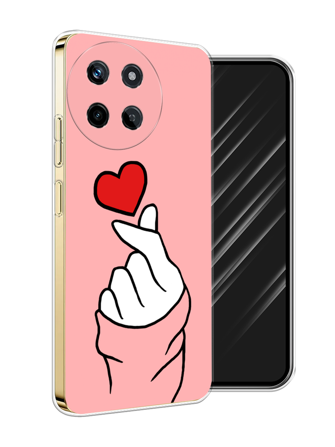 

Чехол Awog на Realme 11 4G "Милое сердечко", Белый;красный;черный, 2515150-1