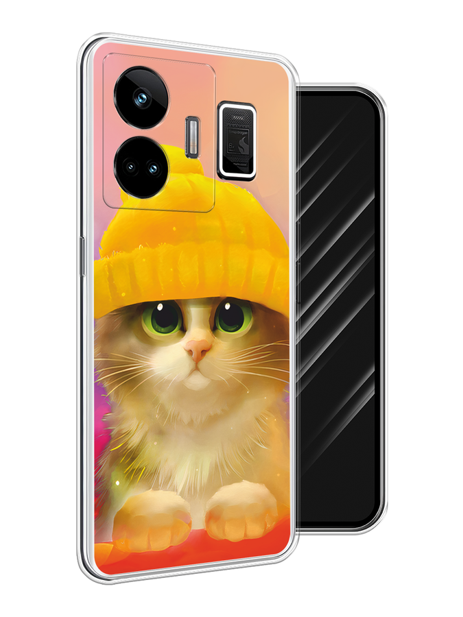 

Чехол Awog на Realme GT Neo 5 5G/GT 3 "Котенок в желтой шапке", Желтый, 2513650-1