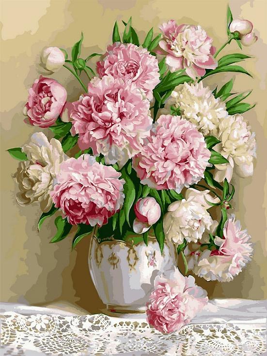 

Картина по номерам Paintboy Нежно-розовые пионы, 40x50 см, Нежно-розовые пионы