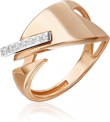 

Кольцо из комбинированного золота с фианитом р. 19 PLATINA jewelry 01-5666-00-401-1111, 01-5666-00-401-1111