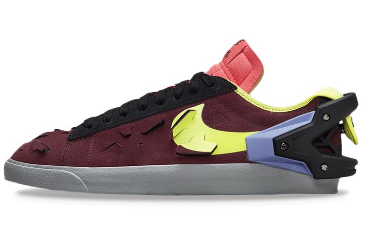 

Кеды унисекс Nike Acronym x Nike Blazer Low Night Maroon бордовые 35.5 EU, Бордовый, Acronym x Nike Blazer Low Night Maroon