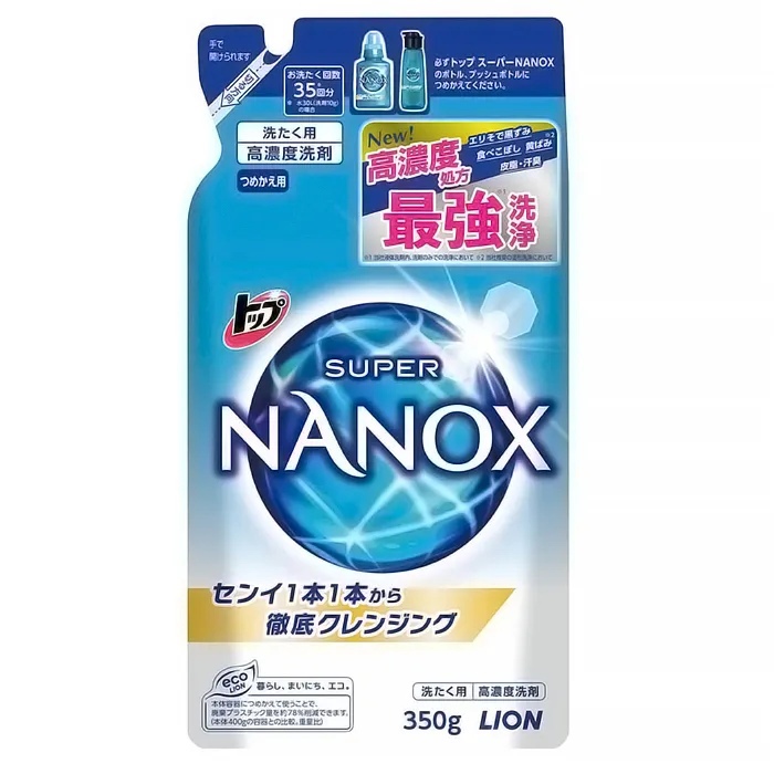 Жидкое средство для стирки белья Lion Top Super Nanox, МУ 350 мл