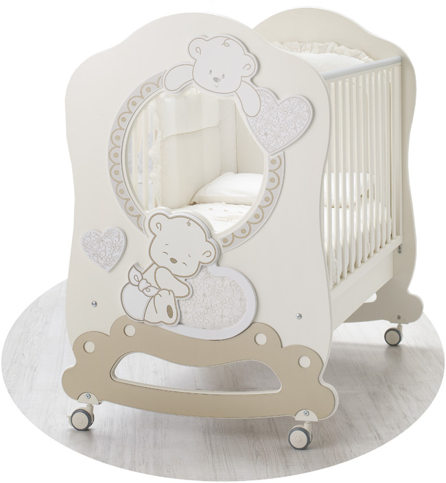 Детская кровать Italbaby Love Oblo, крем