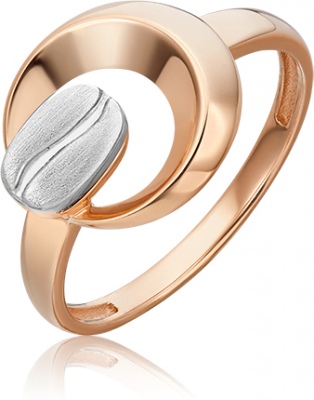 Золотые кольца Кольцо из комбинированного золота р. 18 PLATINA jewelry 01-5565-00-000-1111