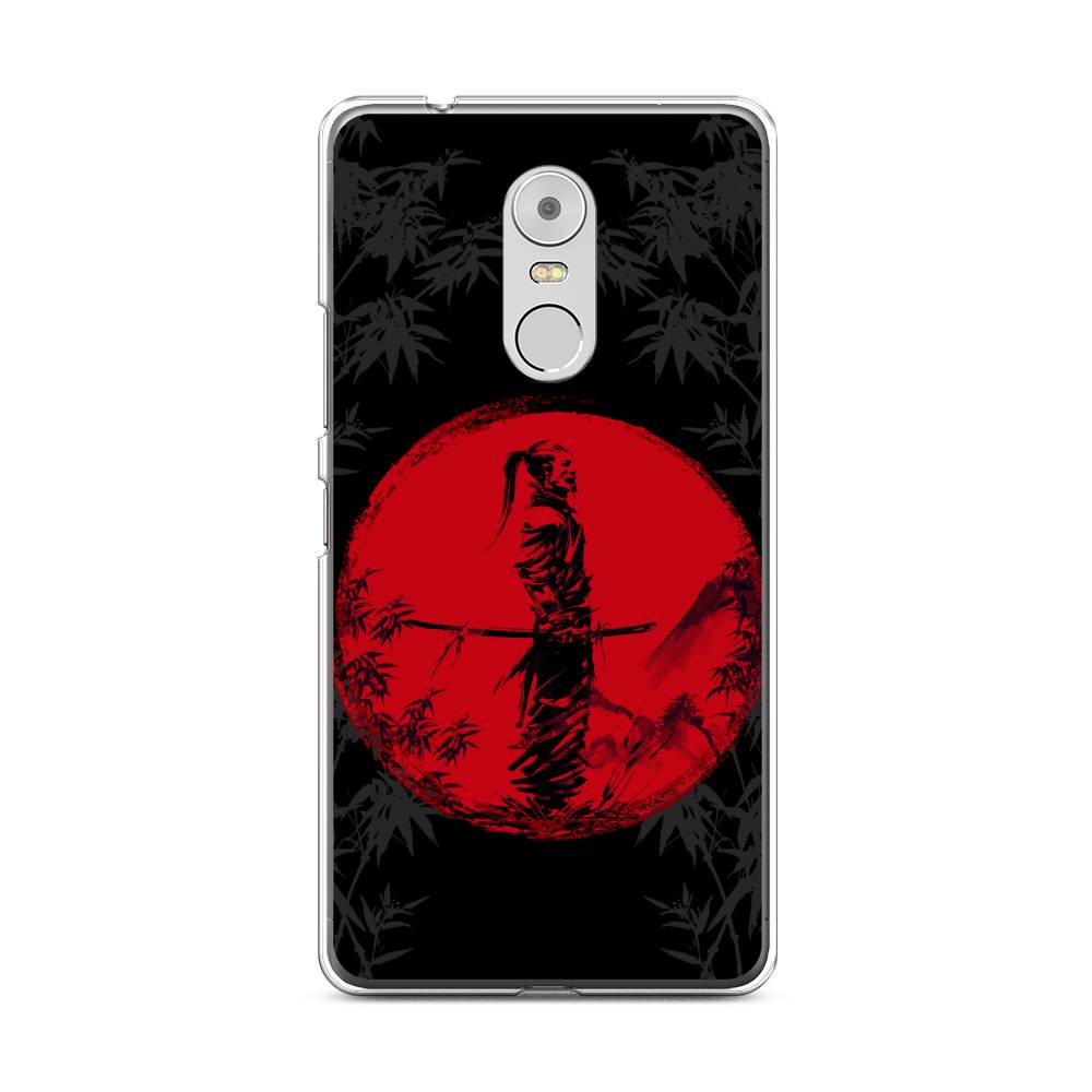 

Чехол на Lenovo K6 Note "Самурай на красном фоне", Черный;красный;серый, 112250-4