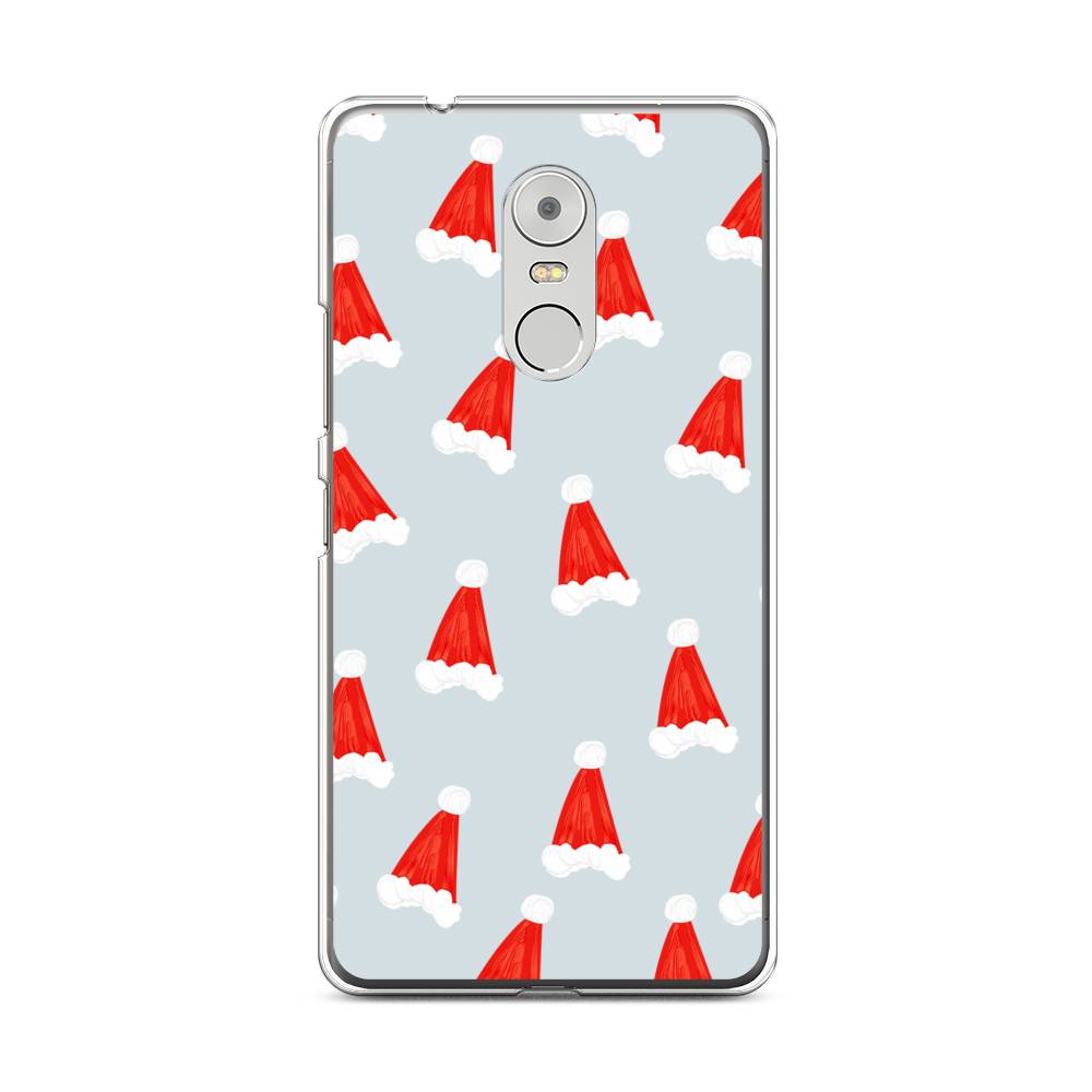 

Чехол на Lenovo K6 Note "Новогодние шапочки", Белый;красный;серый, 112250-5