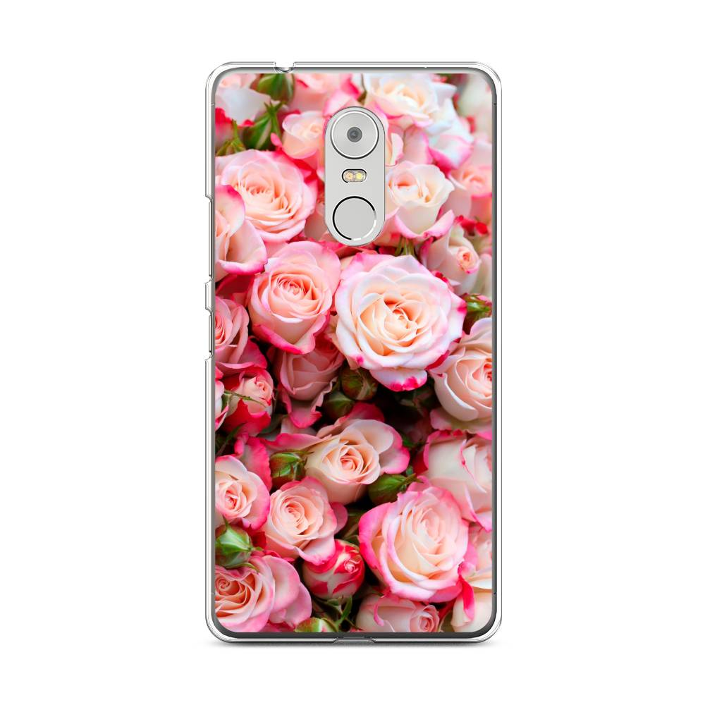 

Чехол на Lenovo K6 Note "Много роз", Розовый, 112250-2